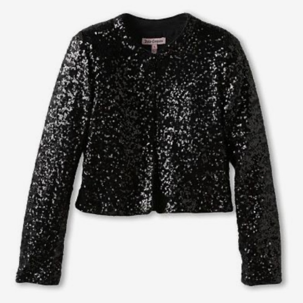 Juicy Couture Girls Cropped Sequins Jacket